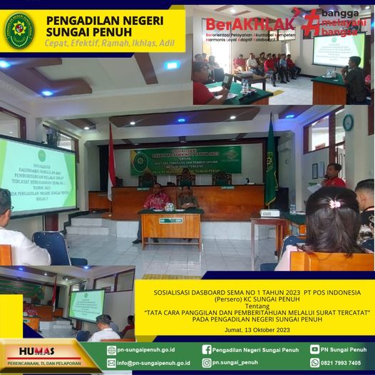 Sosialisasi Dasboard PT. POS Indonesia (Persero)